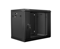 LANBERG Szafa instalacyjna wisząca 19'' 9U 600X450mm czarna (drzwi szklane) WF01-6409-10B - 455290 - zdjęcie 3